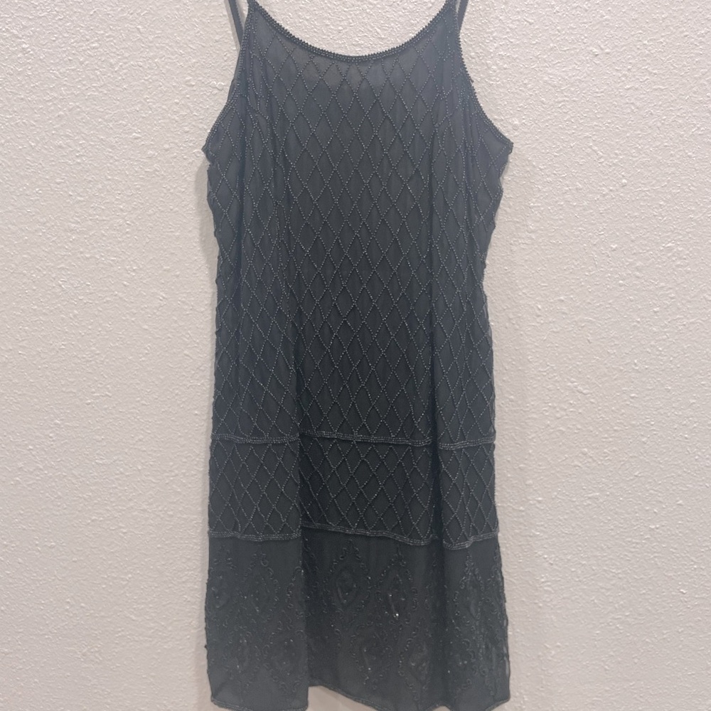 Vintage Papelle Boutique Beaded Silk Evening Dress